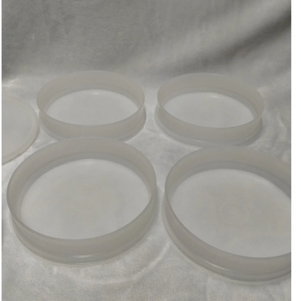 Tupperware‎ Hamburger Press and Keepers Set Magenta White Patty Maker 6pc